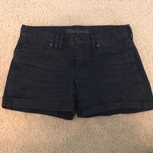 Madewell Black Denim Shorts 25